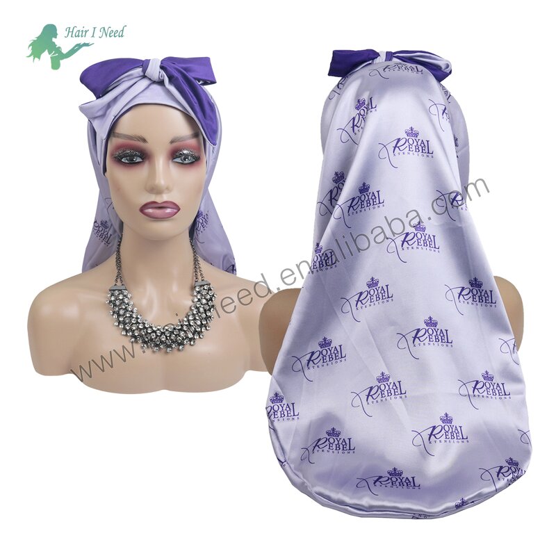 Braid Bonnets - Custom Satin Long Adjustable Sleeping Cap with Head Wraps