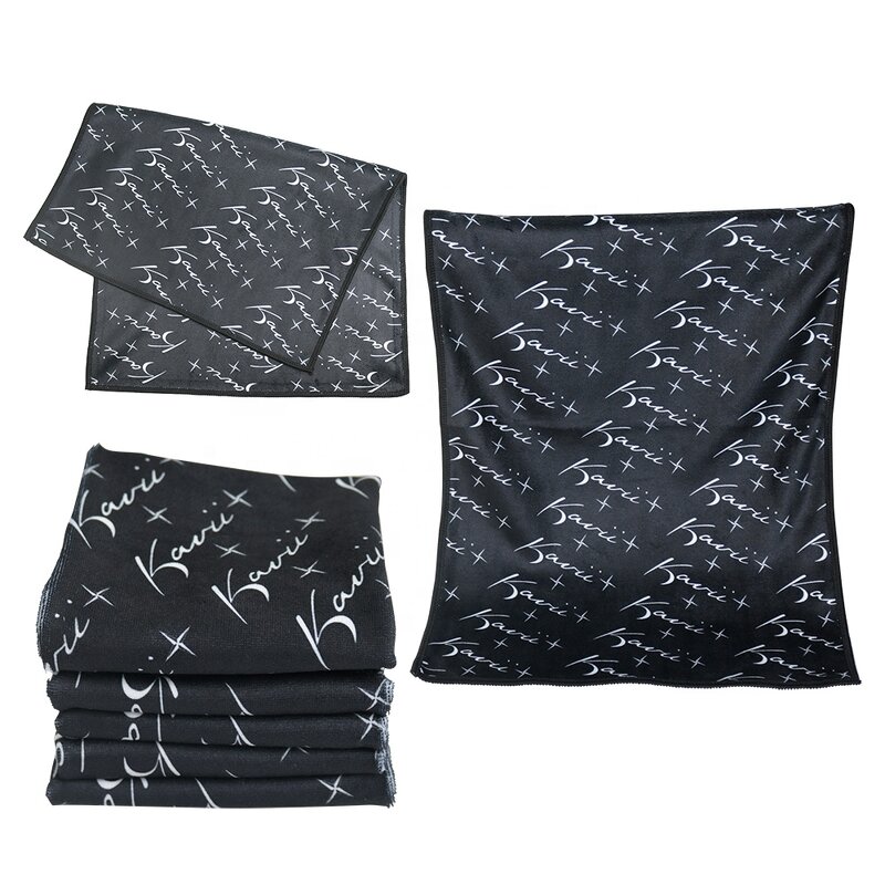Towel - Custom Design Logo Printed Bamboo Fiber Microfiber for Salon Gym Quick Drying
