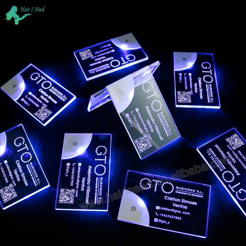 Visitor Card - Custom Logo LED Acrylic Luminous Luxury Metal Laser Engraving