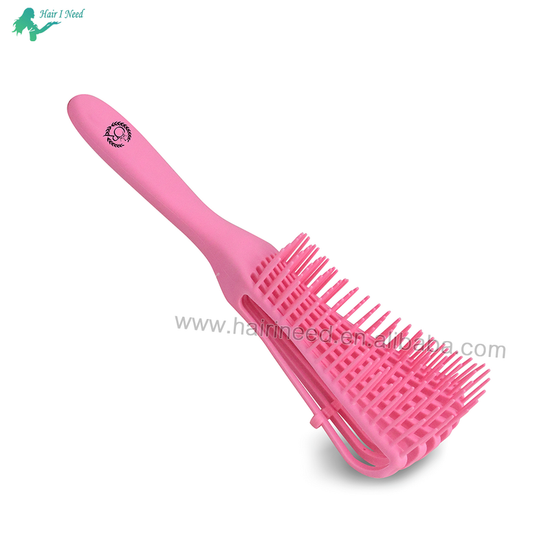 Hair Brush - Custom Logo Plastic Eight Rows Octopus Comb Wet Dry Detangling