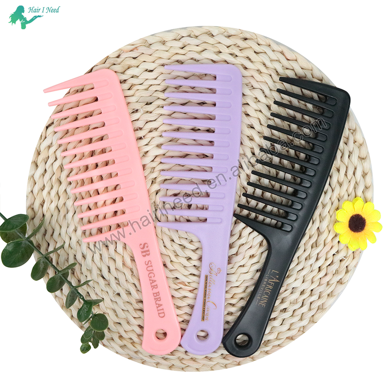 Hair Comb - Customized Printed Salon Detangling Professional Wide Tooth Plastic