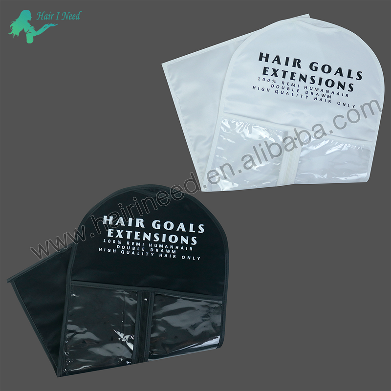 Wig Hanger Bag - Custom Logo Satin Material PVC Plastic Window Storage for Hair