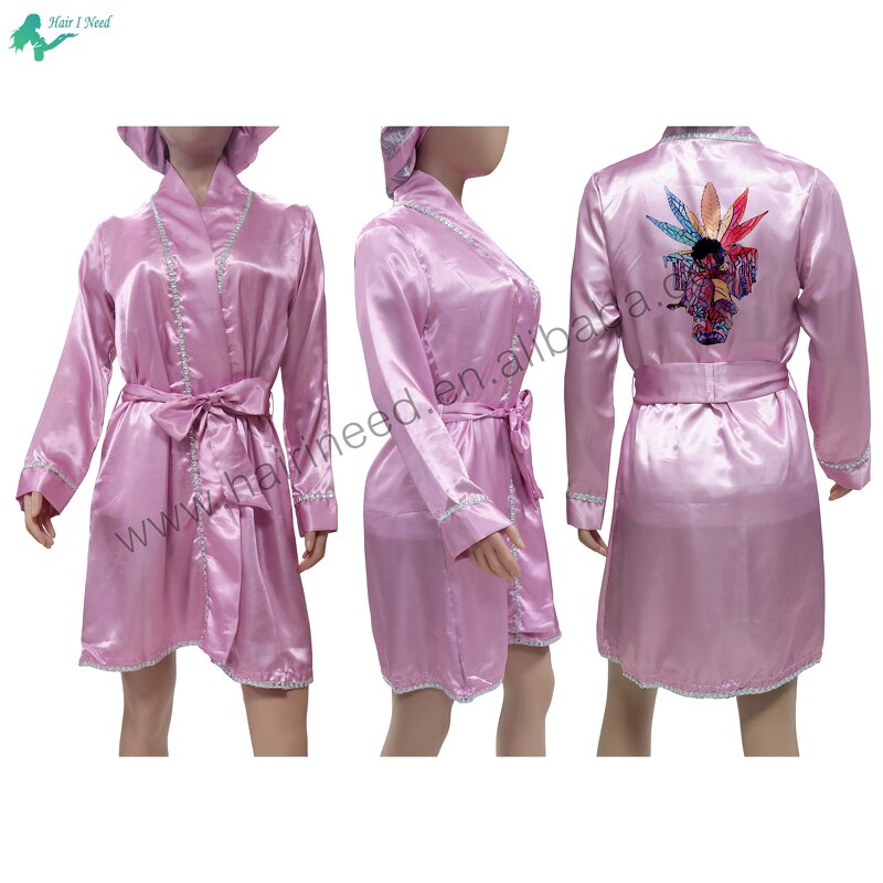 Robe - High Quality Wholesale Sexy Female Beauty Lace Ladies Satin Pajamas