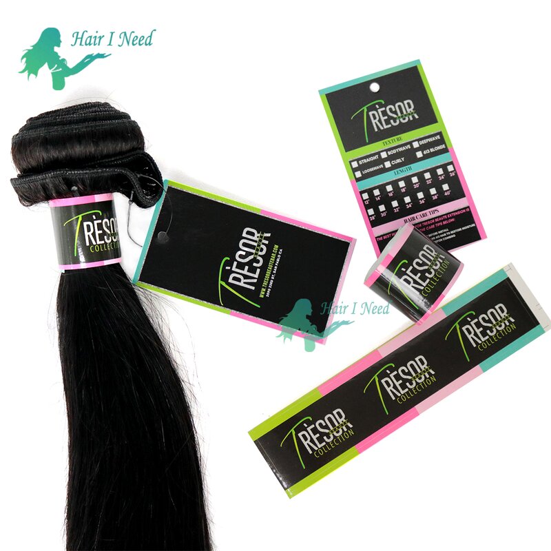Hair Extensions Accessories - Wholesale Custom Logo Bundle Labels Tags Satin Bags