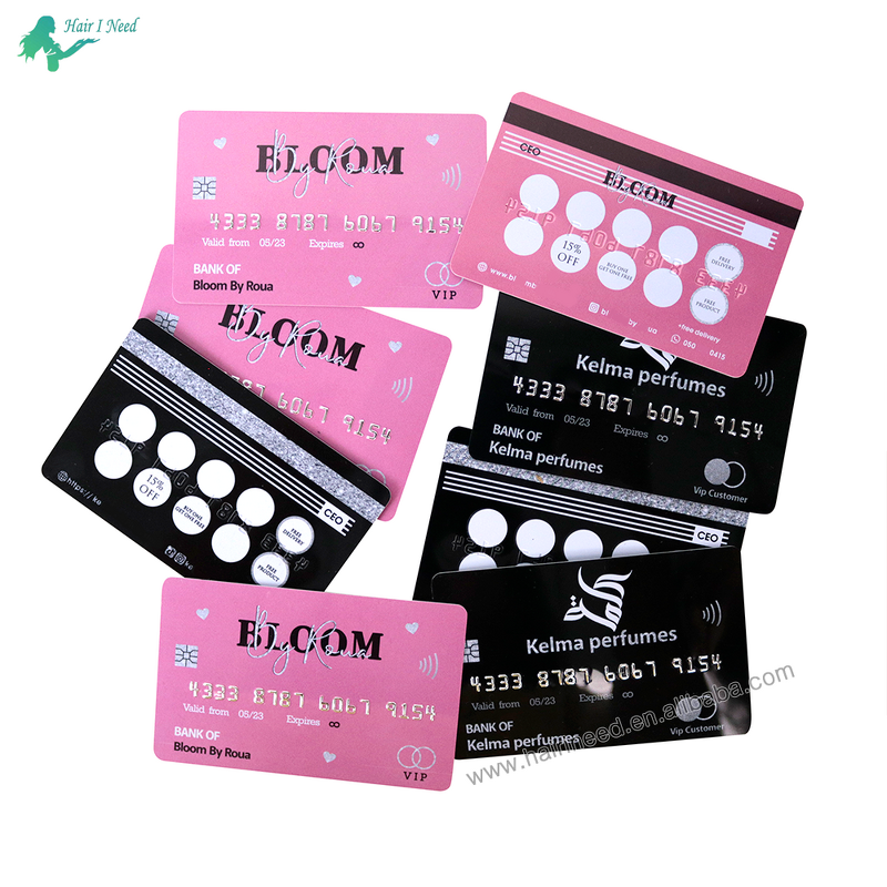 PVC Plastic Business Cards - High Quality Discount Card Embossed Foil Pop up