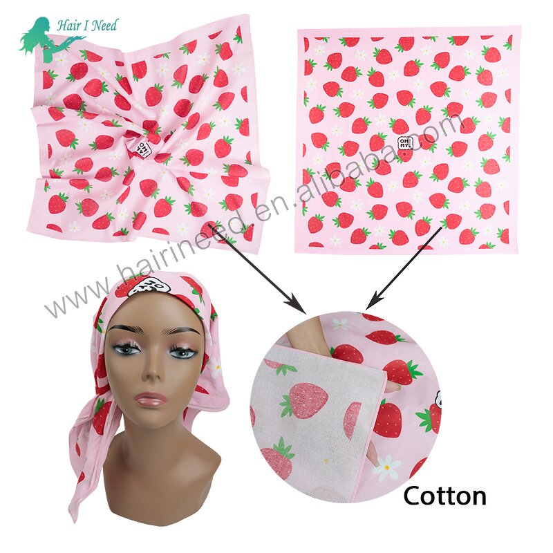 Cycling Headwear - Wholesale Custom Silk Head Scarves Magic Wrap Square Bandana