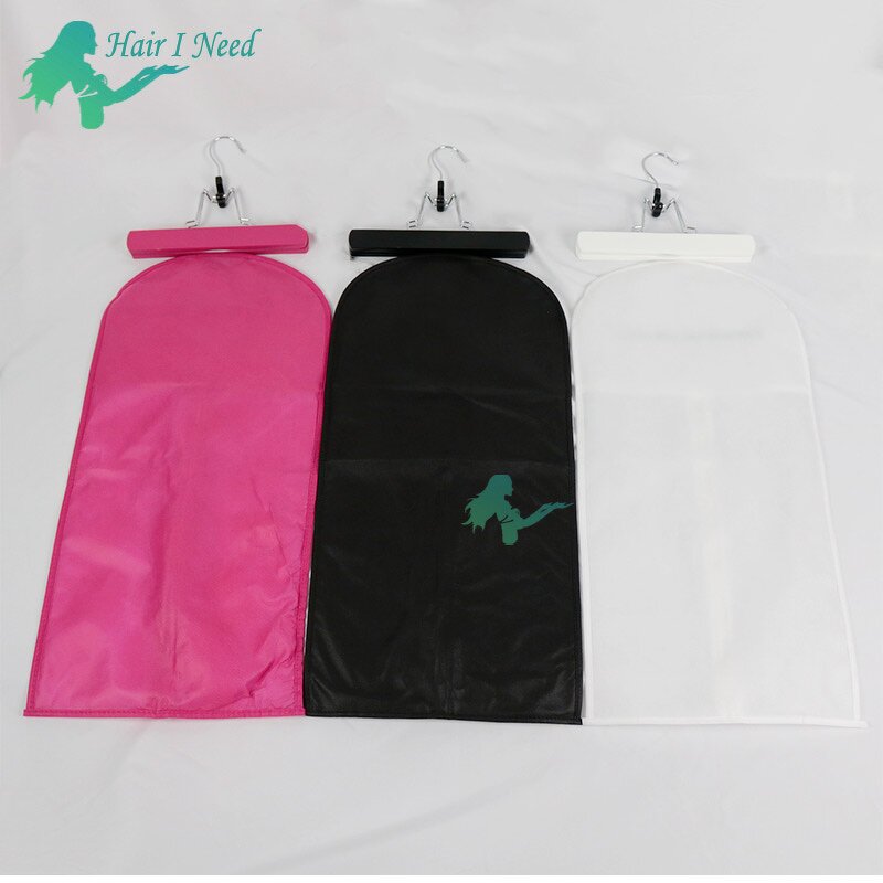Wig Bags - Low MOQ Custom Logo PVC with Hanger Non Woven Zipper