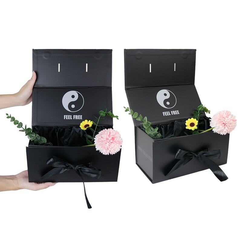 Magnetic Gift Box - Customized Luxury High-end UV Logo Matte Black Foldable