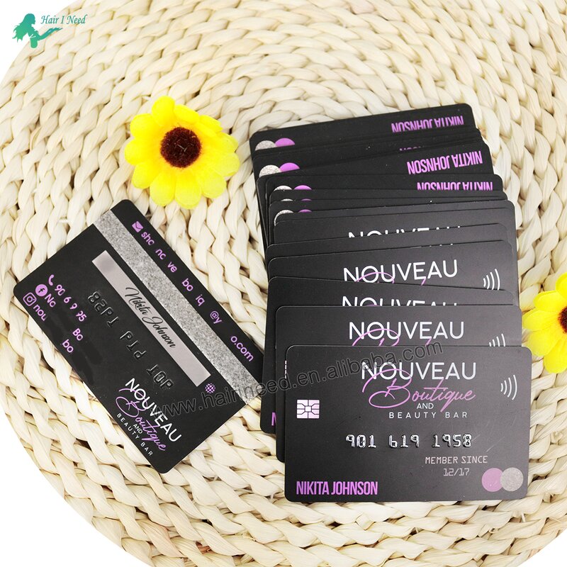 PVC Plastic Business Cards - Custom Logo CR80 Card Size Printing Holographic