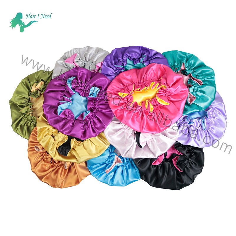 Satin Bonnet - Stock Color Sleep Double Layer Silky Reversible for Women