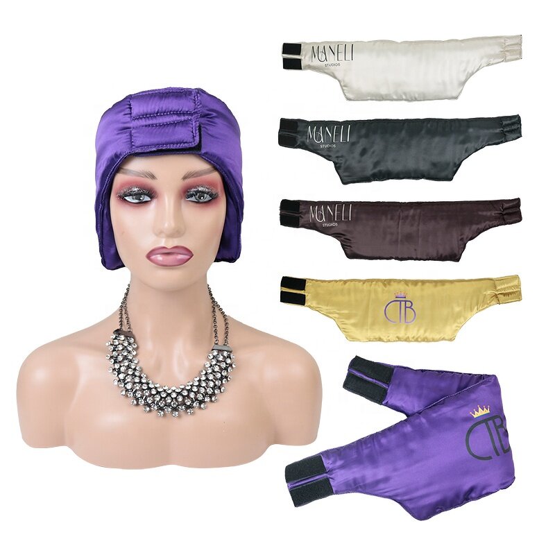 Head Bands - Custom Logo Silk Satin Hair for Girls Hair Accessories Insert Cotton