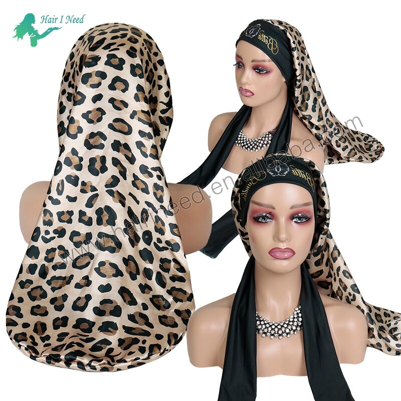 Braid Bonnets - Custom Satin Long Adjustable Sleeping Cap with Head Wraps