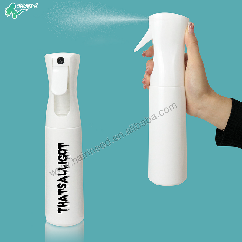 Spray Bottle - Custom Logo Transparent Plastic with White Spray Refillable Cosmetic