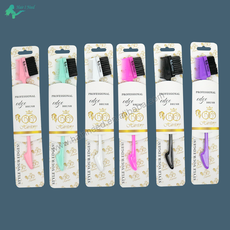 Hair Edge Brush - Customizable Portable Hook Fashion Accessory with Plastic