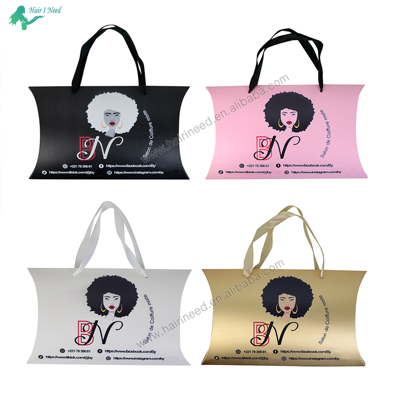 Pillow Boxes - Customized Cheap for Wig Packaging Hair Extension Elegant