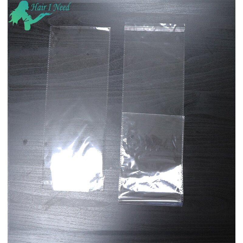 Plastic Bags - Paste Sealing Transparent for Hair Bundles Packaging