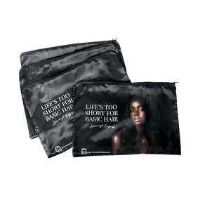 Satin Silk Bag - Custom Gift Cosmetic with High Quality Zipper for Hair