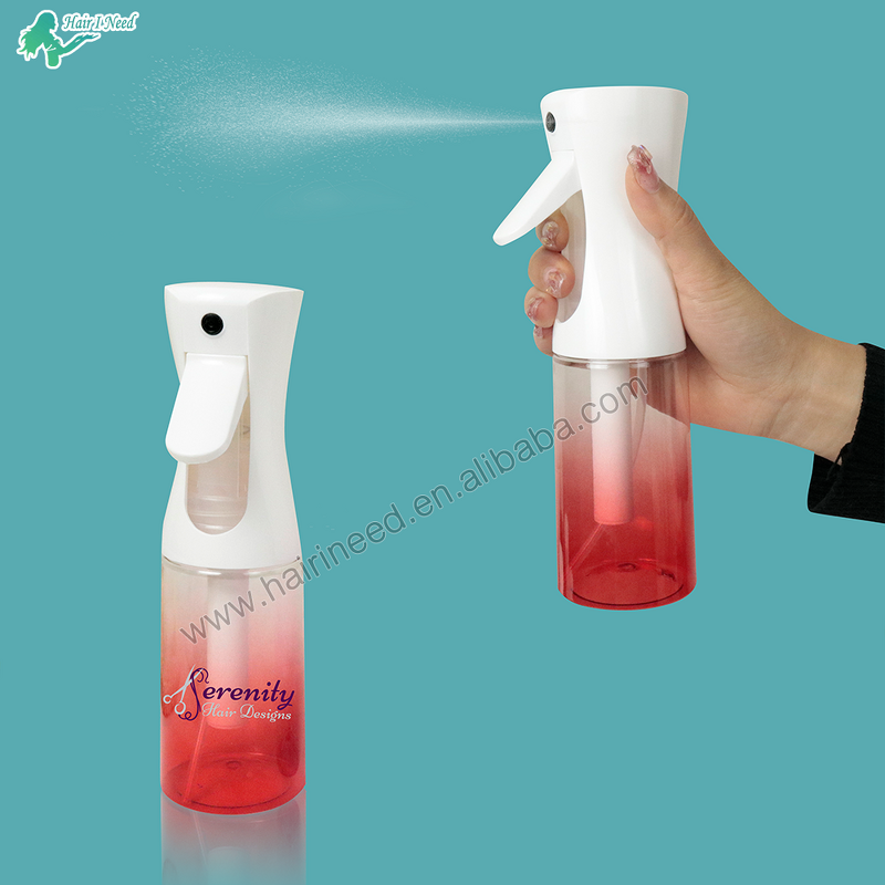 Spray Bottle - Custom Logo Transparent Plastic with White Spray Refillable Cosmetic