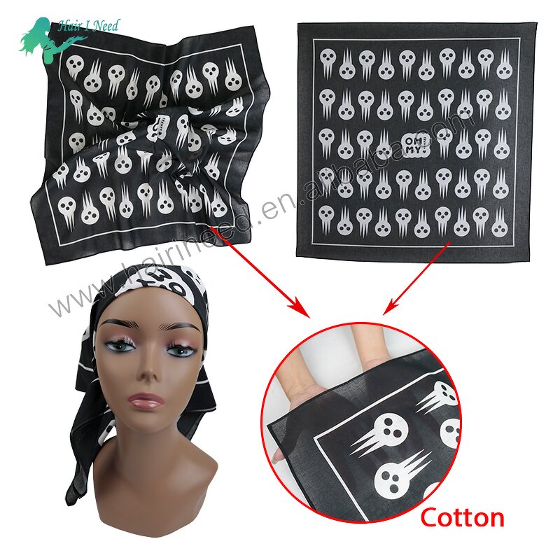 Cycling Headwear - Wholesale Custom Silk Head Scarves Magic Wrap Square Bandana