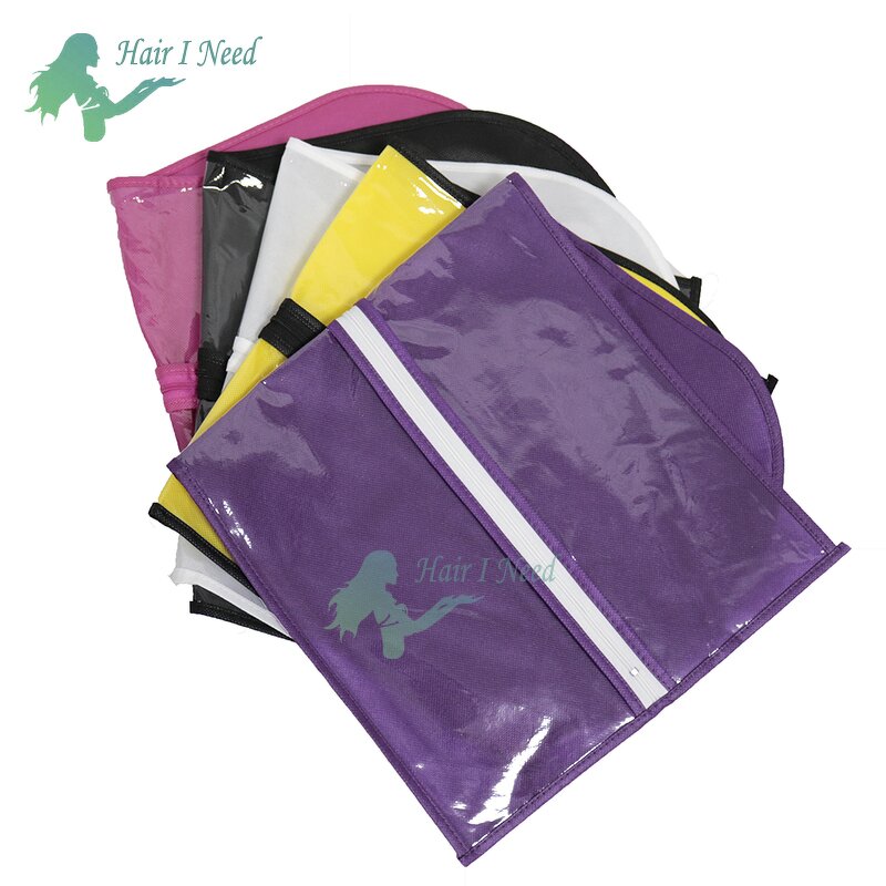 Wig Packaging Bag - Customized Logo Non Woven Luxury Hair Extension Printed PVC