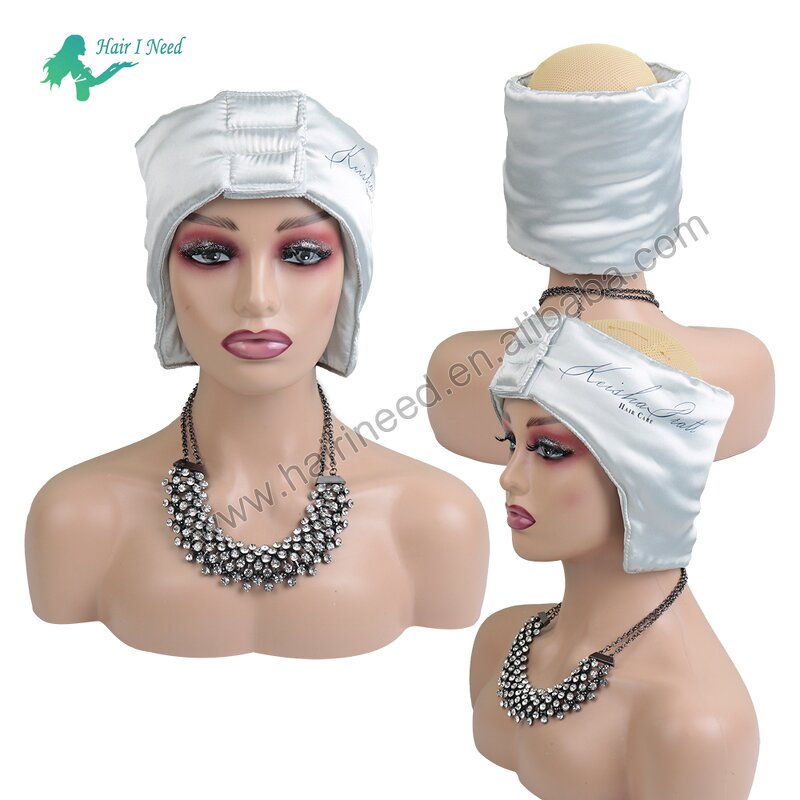 Head Wraps - Premium Custom Logo Luxury Satin Padding Edge with Hook and Loop