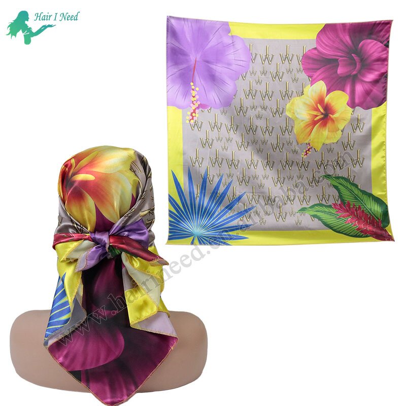 Head Scarves - Fashion Custom Satin Silk Stylish Square Soft for Women