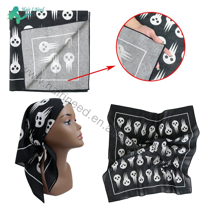Cycling Headwear - Wholesale Custom Silk Head Scarves Magic Wrap Square Bandana