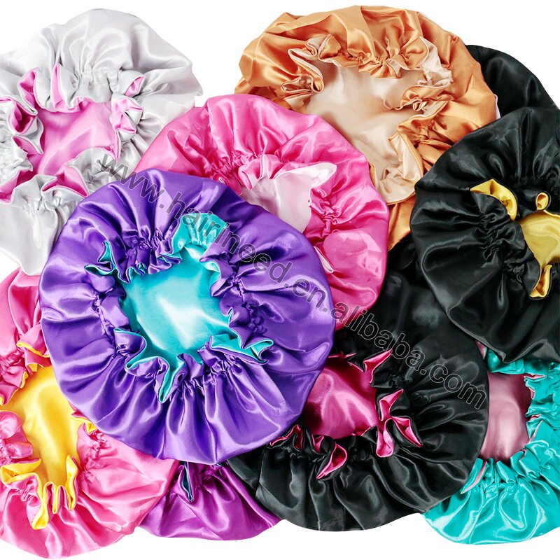 Sleeping Satin Bonnets - Hot Sale Custom Logo Design Double Layer Reversible