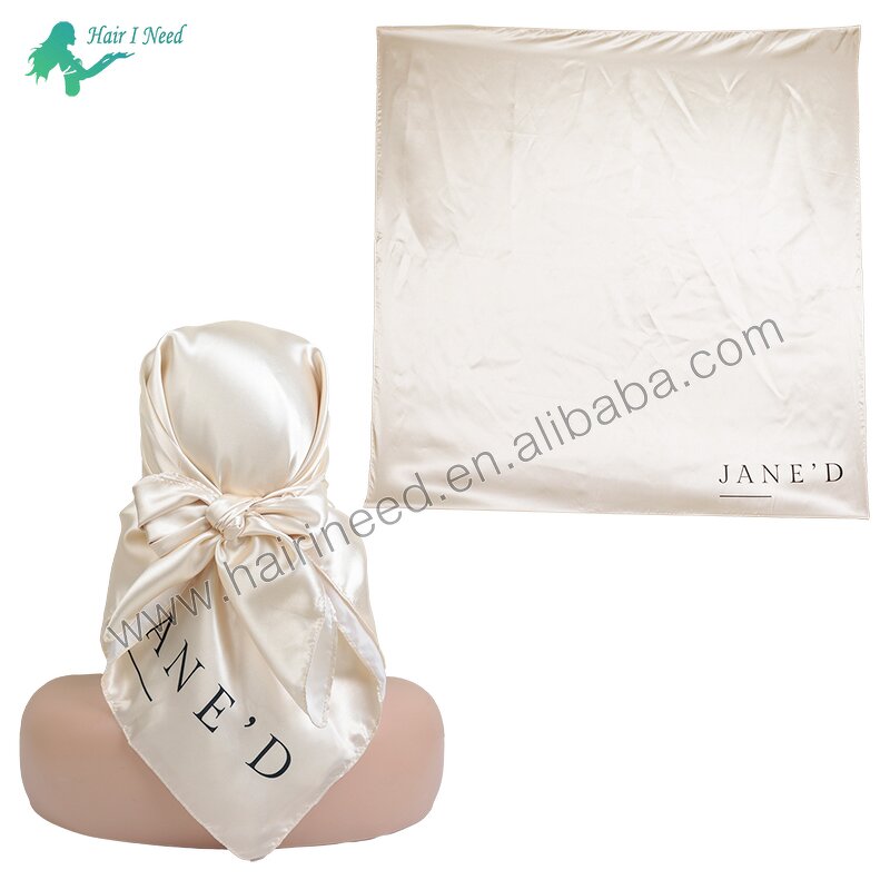 Hair Scarf - Custom Digital Print Square Luxury Soft Satin for Women