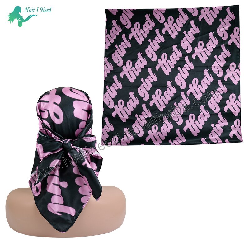 Hair Scarf - Custom Digital Printing Designer Satin for Women Delta Sigma Theta