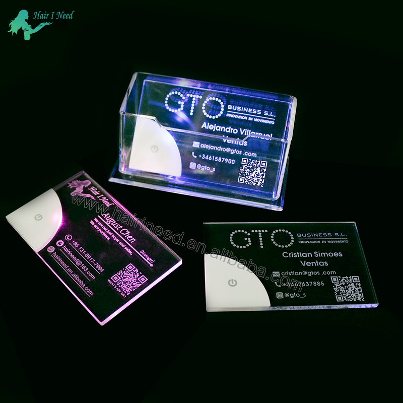 LED Business Card - Laser Engraved Light Custom Design Acrylic Luminescence Visiting