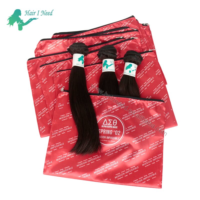 Satin Silk Bag - Custom Gift Cosmetic with High Quality Zipper for Hair