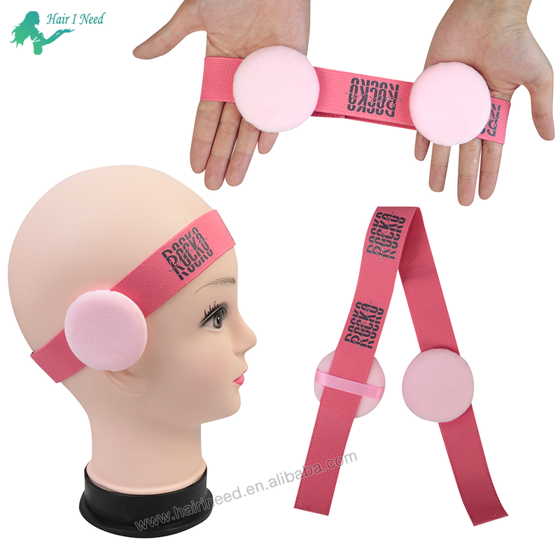 Wig Melting Band - Custom Logo Adjustable with Ear Puffs Lace Frontal Ear Covers