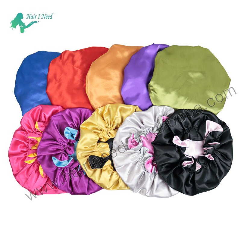 Satin Bonnet - Stock Color Sleep Double Layer Silky Reversible for Women