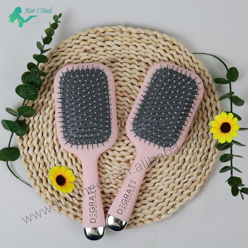Hair Brush - Custom Logo Soft Cushion for Wet Dry Detangling Massager Plastic