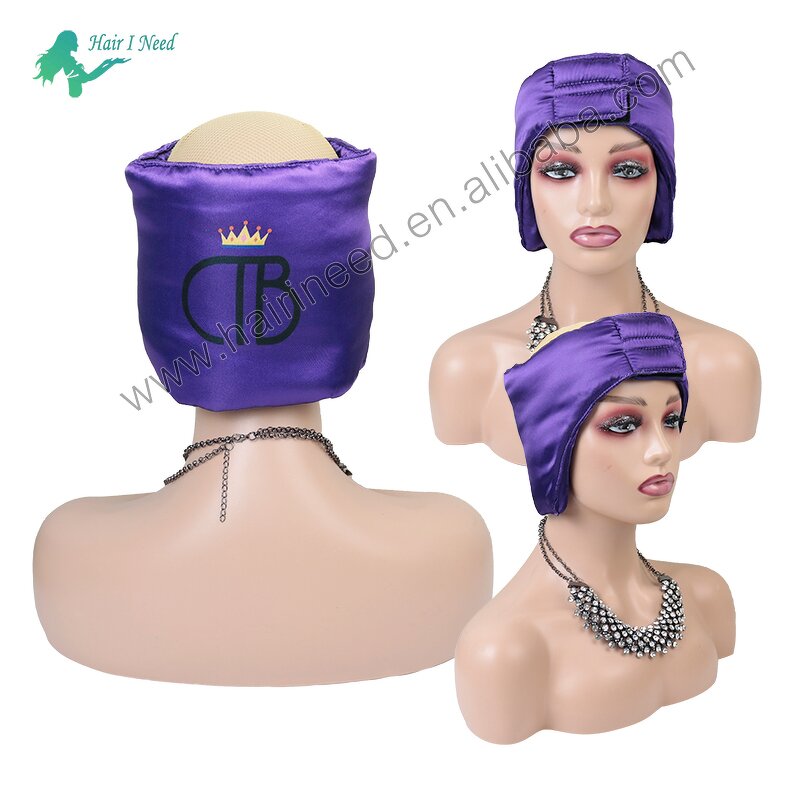 Head Wraps - Premium Custom Logo Luxury Satin Padding Edge with Hook and Loop