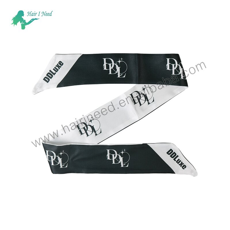 Head Band - Designer Custom Logo Satin Edge Turban for Wigs Virgin Hair