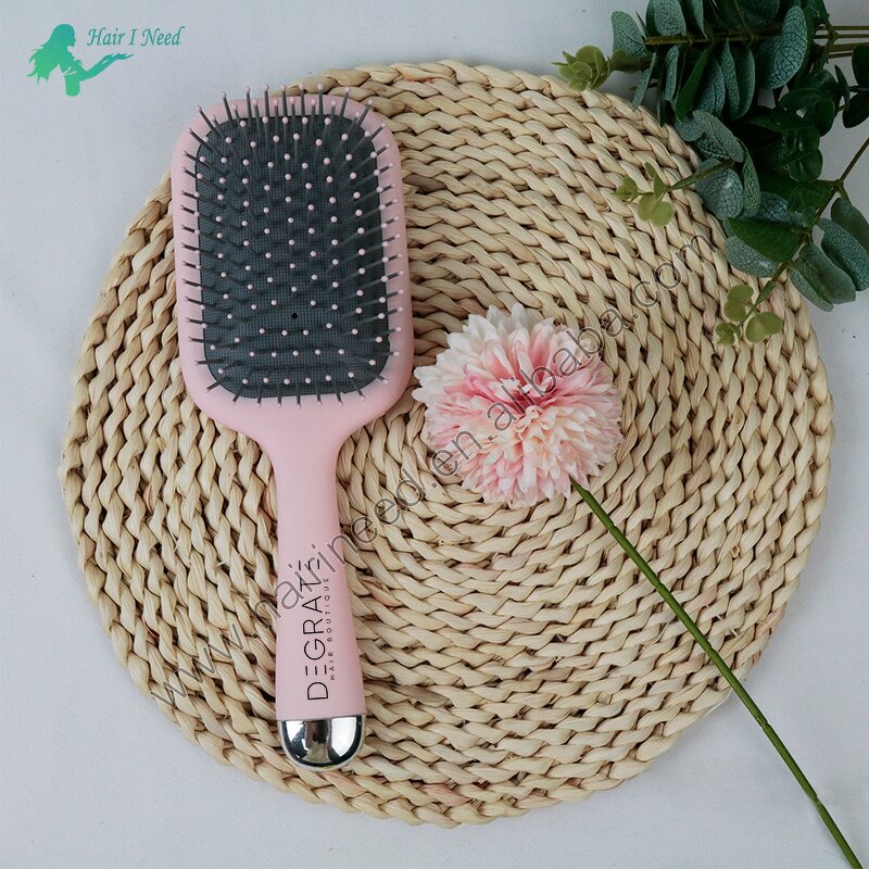 Hair Brush - Custom Logo Soft Cushion for Wet Dry Detangling Massager Plastic