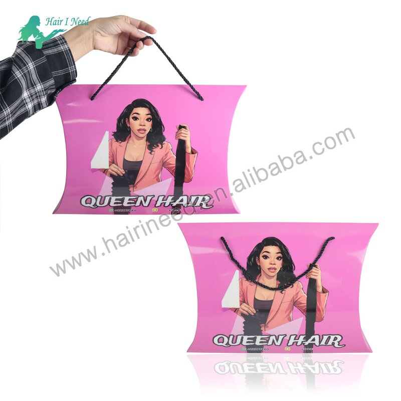 Pillow Boxes - Customized Cheap for Wig Packaging Hair Extension Elegant