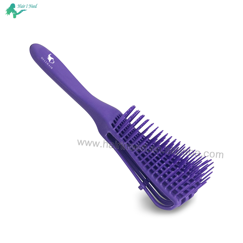 Hair Brush - Custom Logo Plastic Eight Rows Octopus Comb Wet Dry Detangling