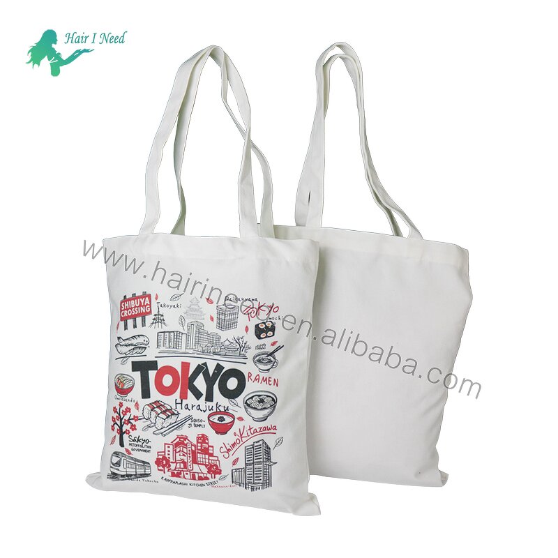 Tote Bag - Custom Portable Double Shoulder Cotton Canvas Color Printing Logo