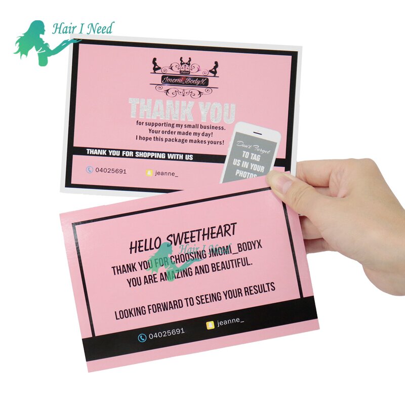 Greeting Card - Custom Logo Printing Business Thank You for Small Business