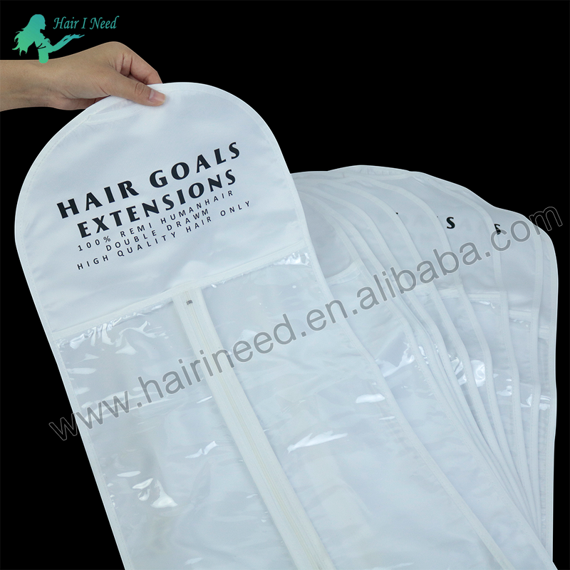 Wig Hanger Bag - Custom Logo Satin Material PVC Plastic Window Storage for Hair