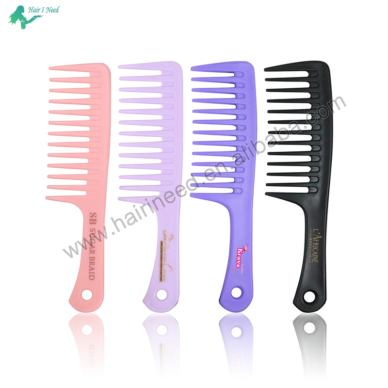 Hair Comb - Customized Printed Salon Detangling Professional Wide Tooth Plastic