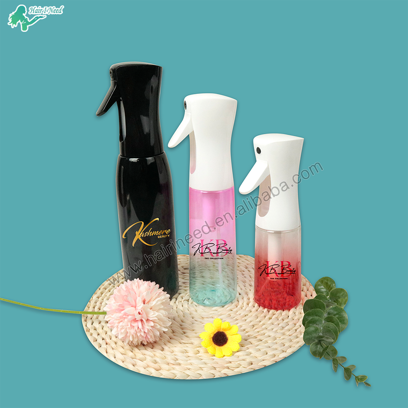 Spray Bottle - Custom Logo Transparent Plastic with White Spray Refillable Cosmetic