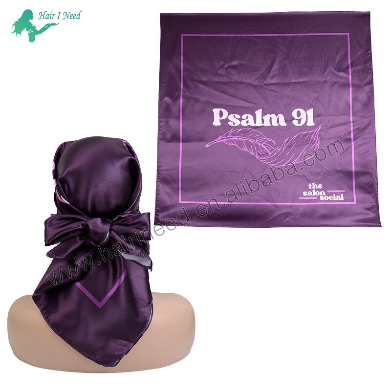 Head Scarves - Fashion Custom Satin Silk Stylish Square Soft for Women