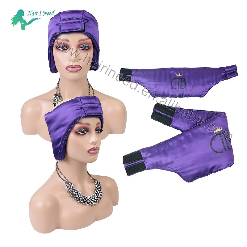 Satin Edge Band - Custom Logo Hair Wraps Cotton Padding Lined Wide Head Wrap