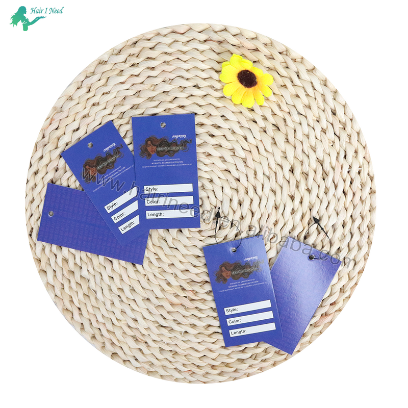 Hang Tag - Fancy Custom Wig Bundle Swing for Clothing Garments Hair Extensions