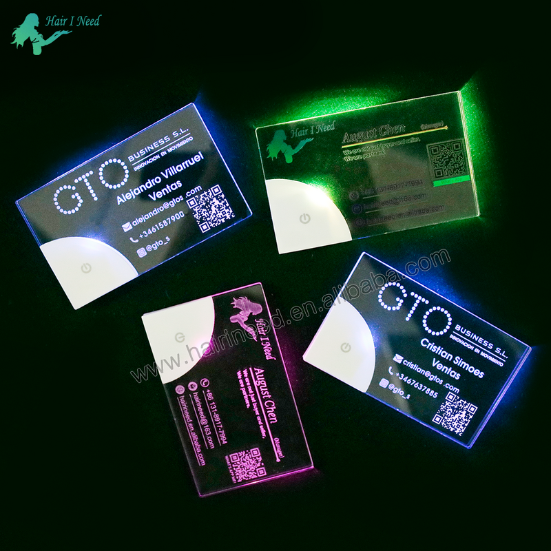 Visitor Card - Custom Logo LED Acrylic Luminous Luxury Metal Laser Engraving