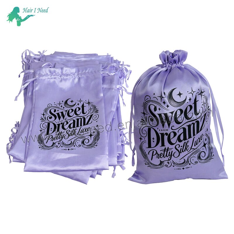 Satin Pouch - Custom Printing Luxurious Ribbon Drawstring with Satin Lining